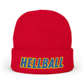 BORO Embroidered "HELLBALL" Knit Beanie - Bold Lettering Winter Hat