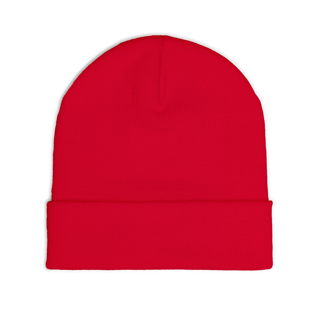 BORO Embroidered Knit Beanie — Vintage College Cuffed Winter Hat