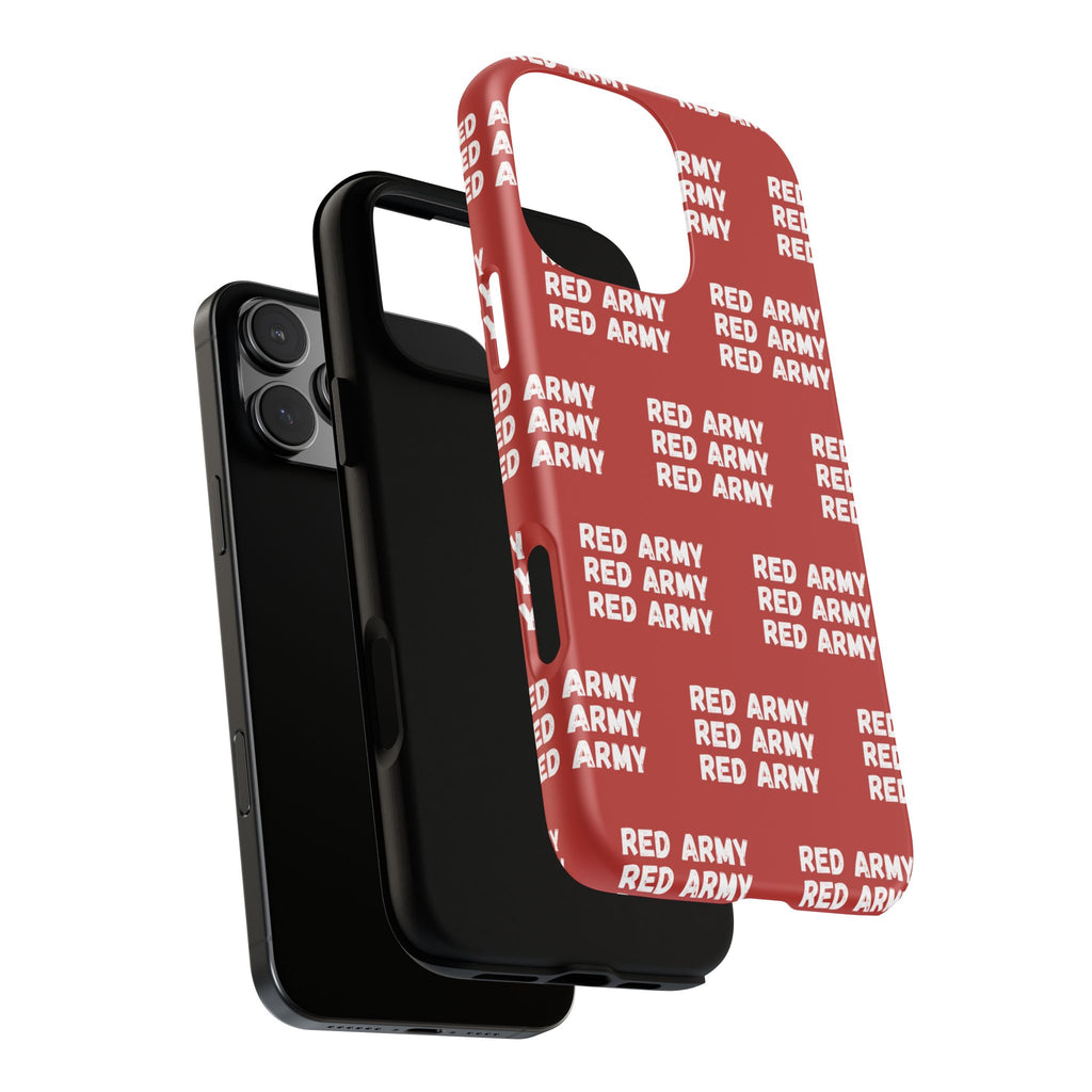 "RED ARMY RED ARMY RED ARMY" Phone Case — Red Pattern Tough Case