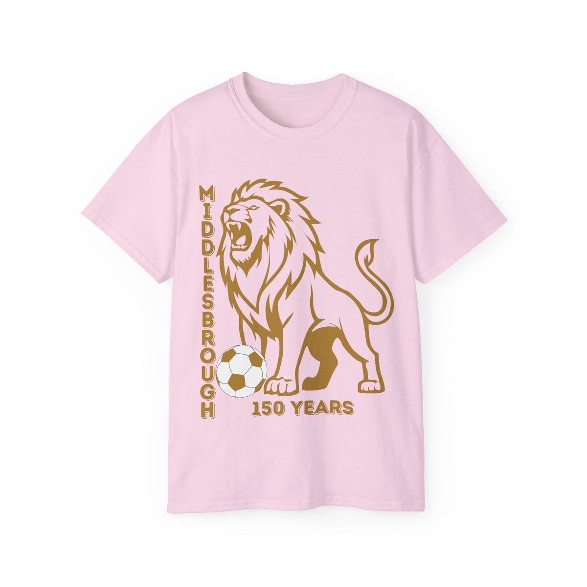 GOLD Middlesbrough 150 Years Lion Football T-Shirt