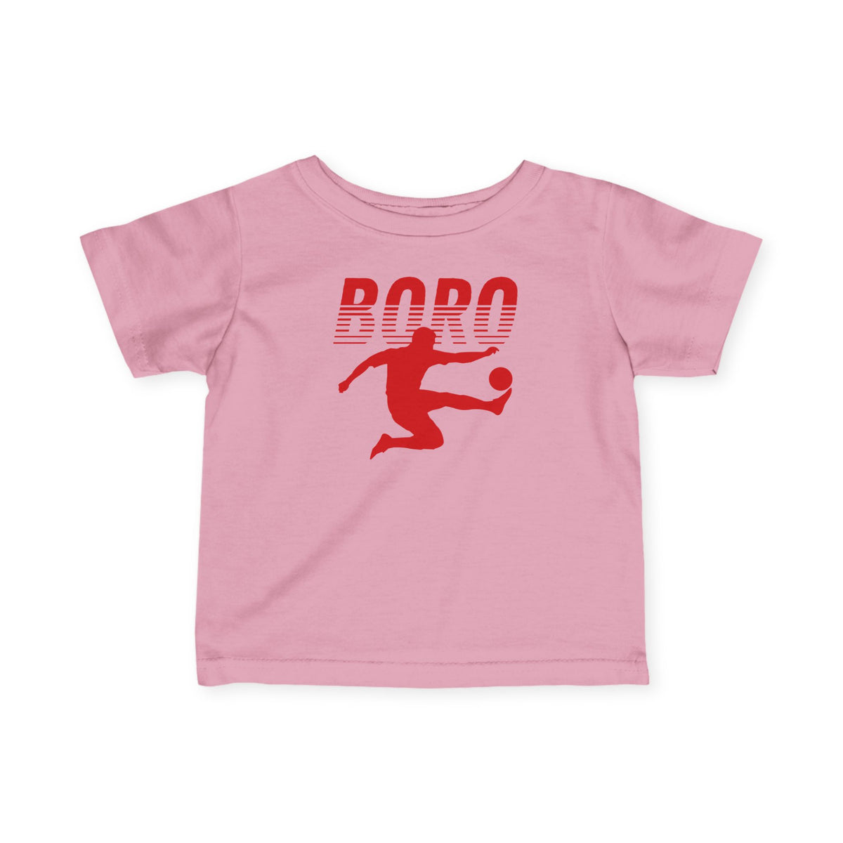 Infant Soccer Tee – 'Boro' Red Kicker Jersey for Baby