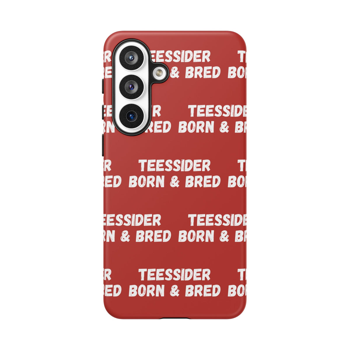 "TEESSIDE BORN & BRED" Phone Case — Red Pattern Tough Case