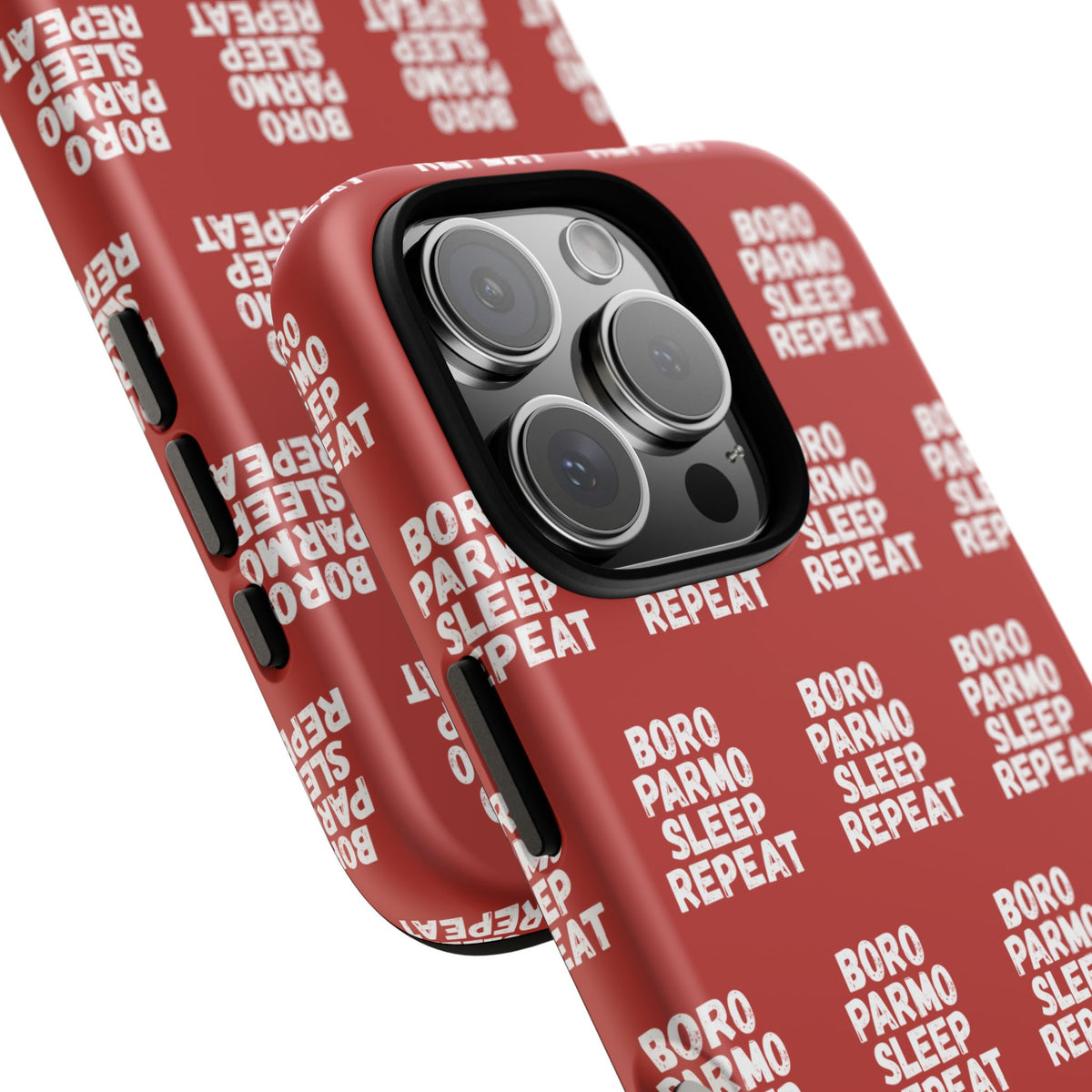 "BORO PARMO SLEEP REPEAT" Phone Case — Red Pattern Tough Case