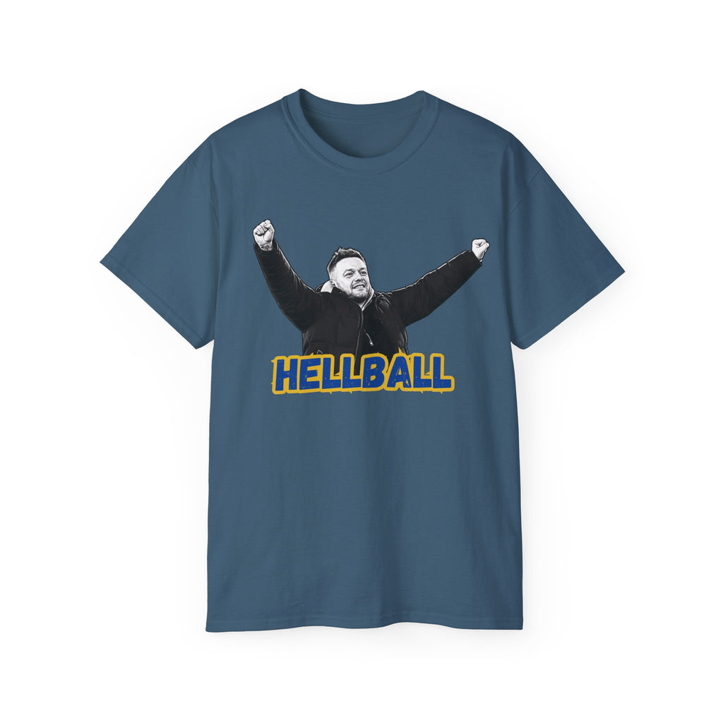 Hellball T‑Shirt — Retro Gaffer Graphic Tee, in Kim we trust