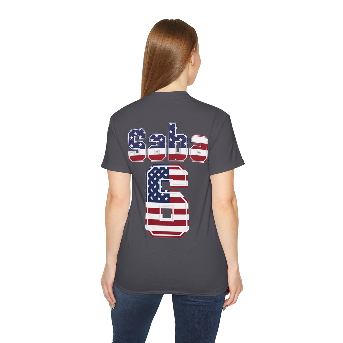 Sabastian Berhalter Number 6 USA Flag Shirt for the BORO 'back print only'