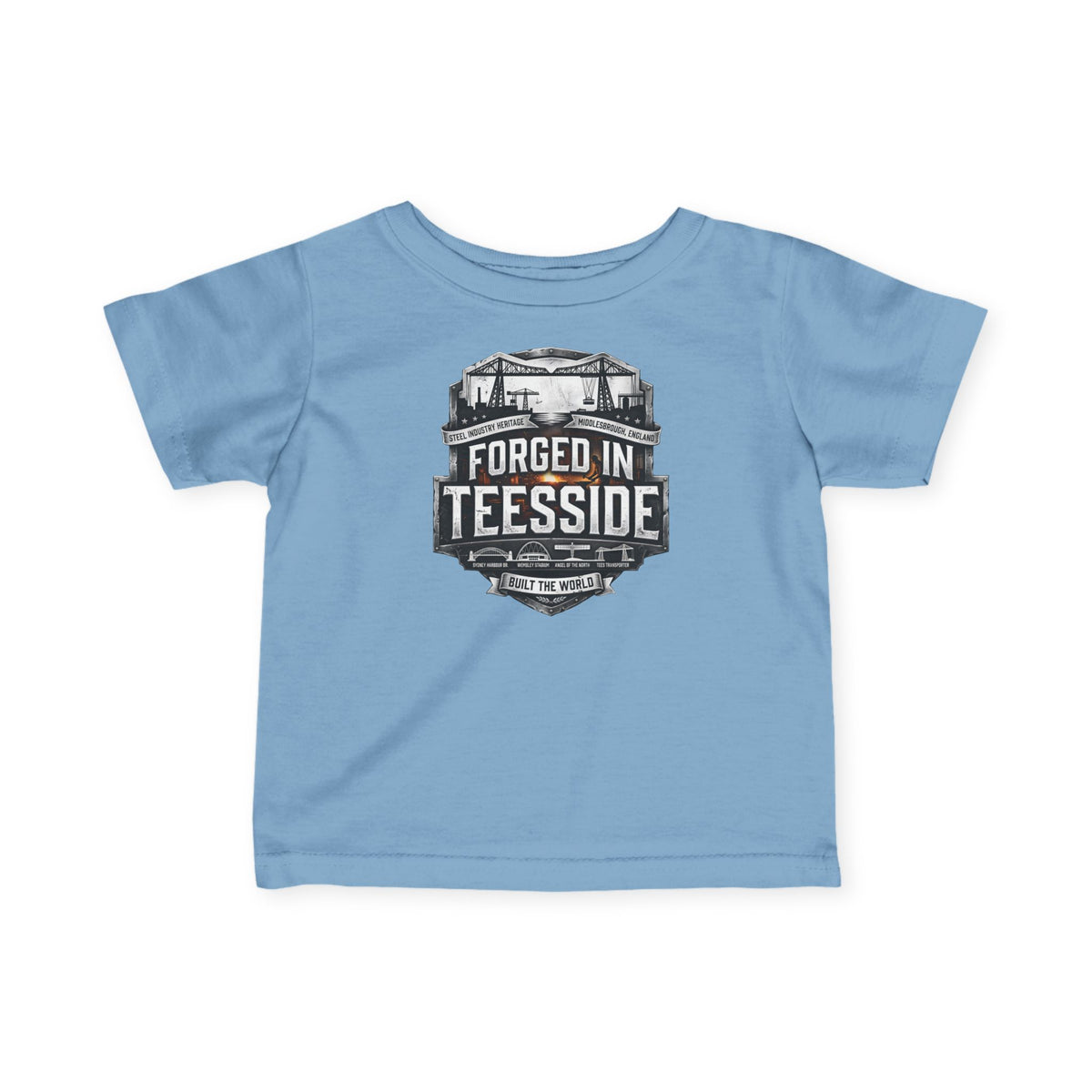 Infant Tee — "Forged in Teesside" Baby T‑Shirt (Newborn to Toddler)
