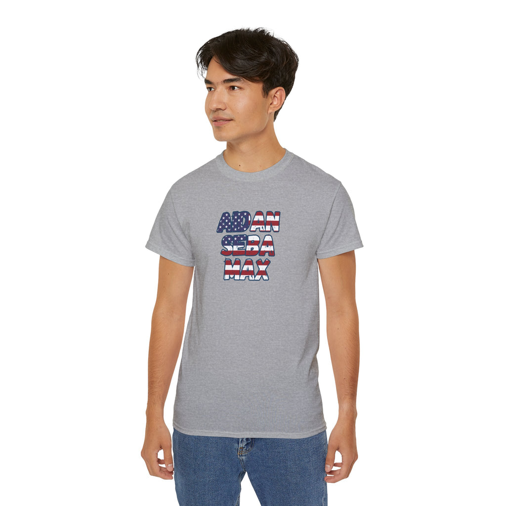 BORO's Midfield Trio Tee — AIDAN SEBA MAX USA  Graphic T‑Shirt