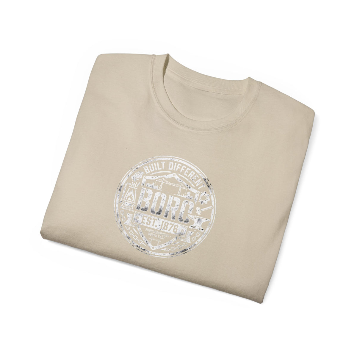 Boro Built Different Emblem T-Shirt — 'BORO Est. 1976' Boro Logo Tee