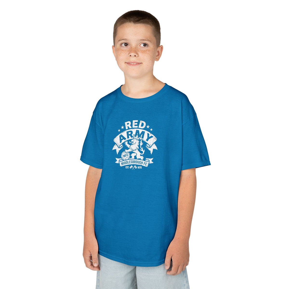 Kids T‑Shirt — "Red Army" BORO Mascot Graphic Tee for Children
