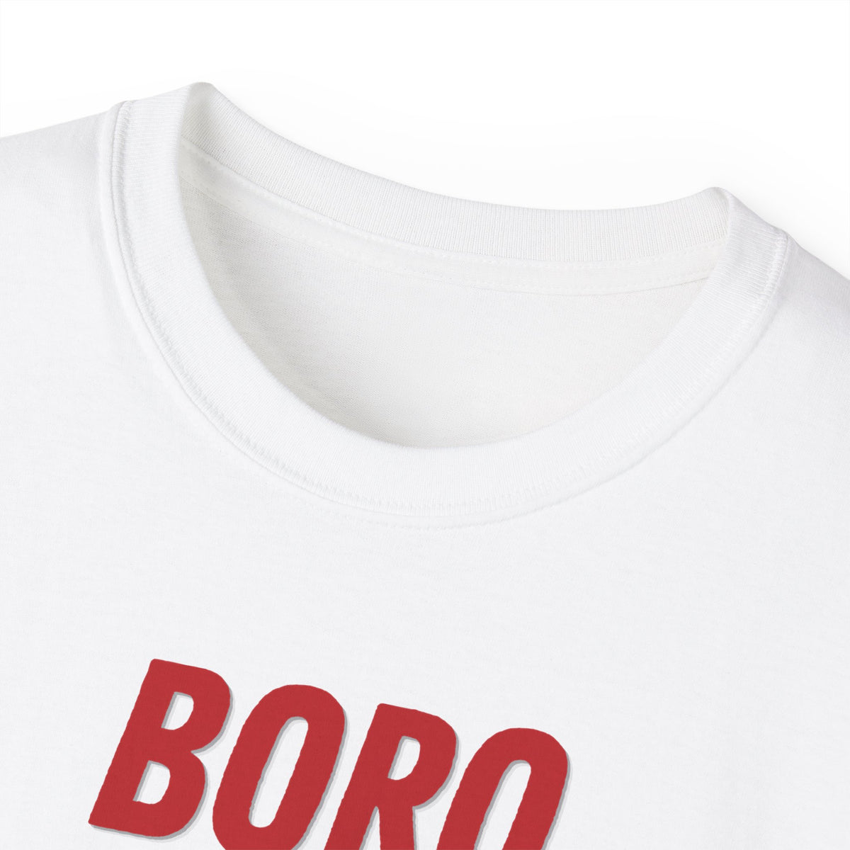 Boro Boro Boro Graphic Tee — Retro Red Logo Cotton T-Shirt