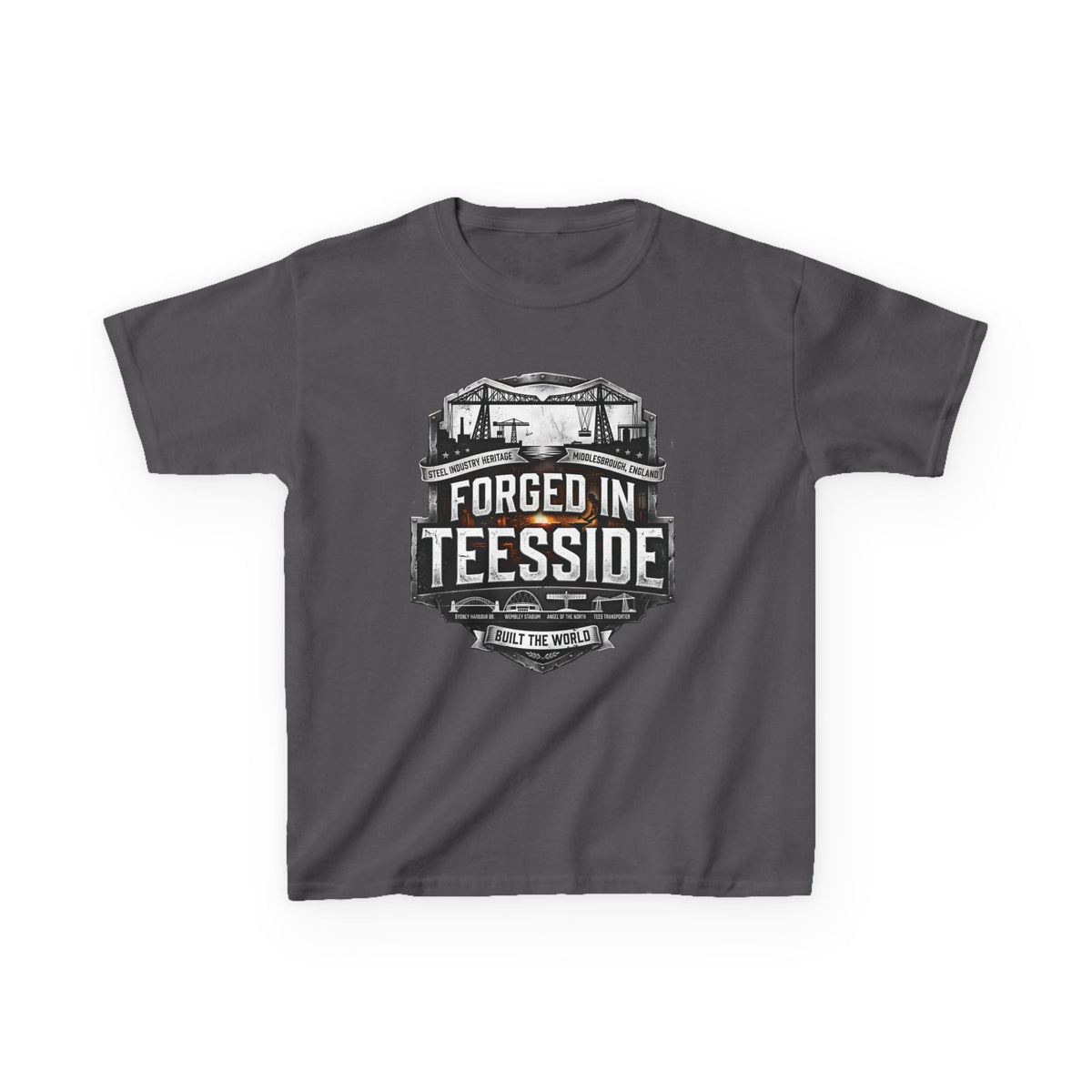 Kids Tee — "Forged in Teesside" BORO Industrial Shirt