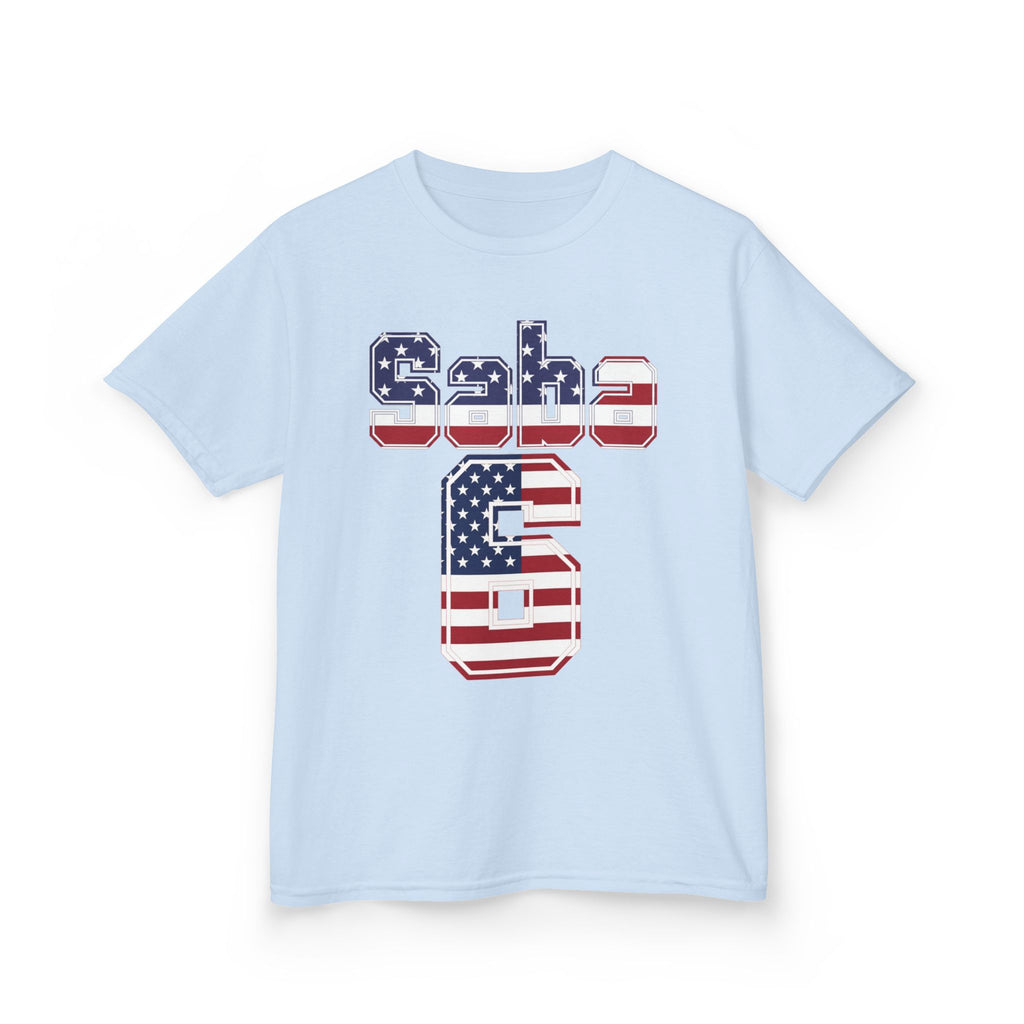 Kids Shirt 'Saba 6' American Flag BORO Shirt, Sabastian Berhalter is our Number 6 'Front print'