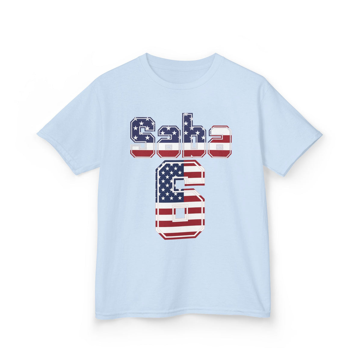 Kids Shirt 'Saba 6' American Flag BORO Shirt, Sabastian Berhalter is our Number 6 'Front print'