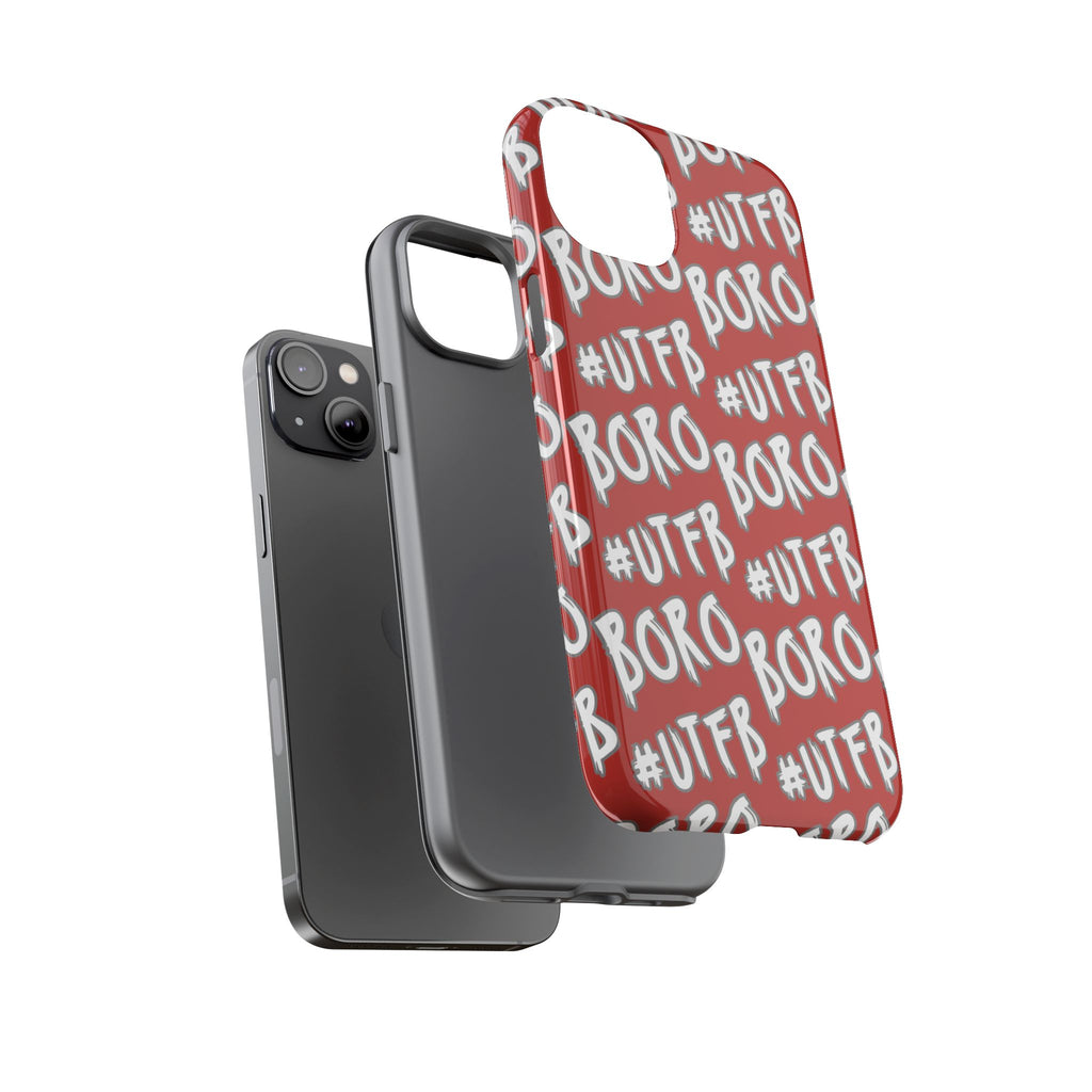 Phone Case — Red #UTFB BORO Pattern Protective Case
