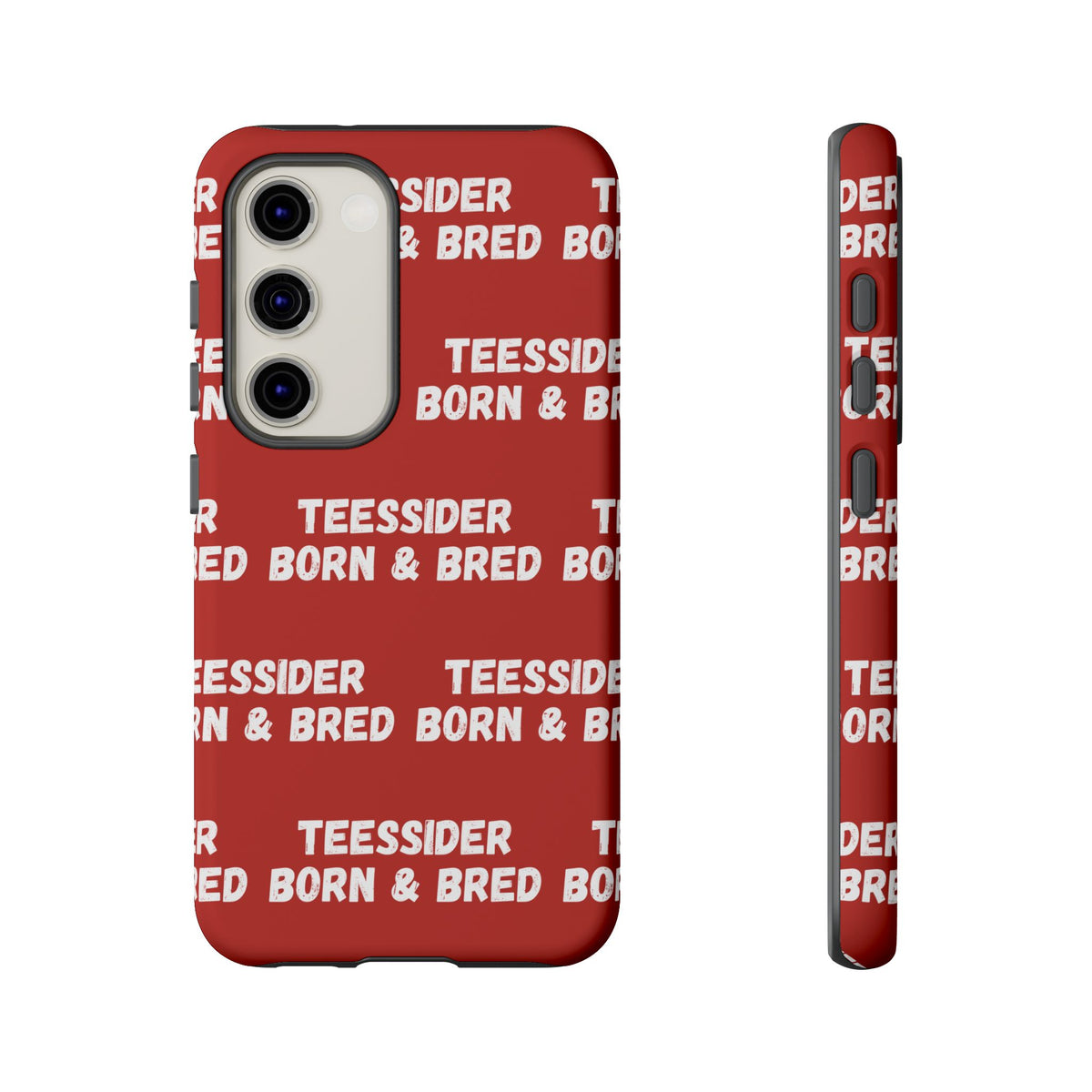 "TEESSIDE BORN & BRED" Phone Case — Red Pattern Tough Case