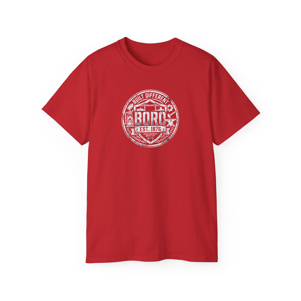 Boro Built Different Emblem T-Shirt — 'BORO Est. 1976' Boro Logo Tee