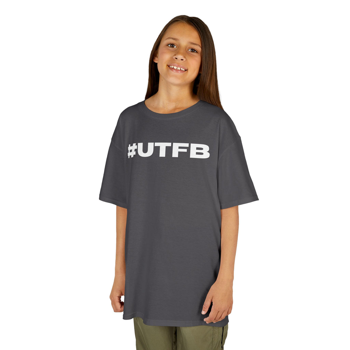 Kids BORO Tee — White #UTFB Graphic Youth T-Shirt
