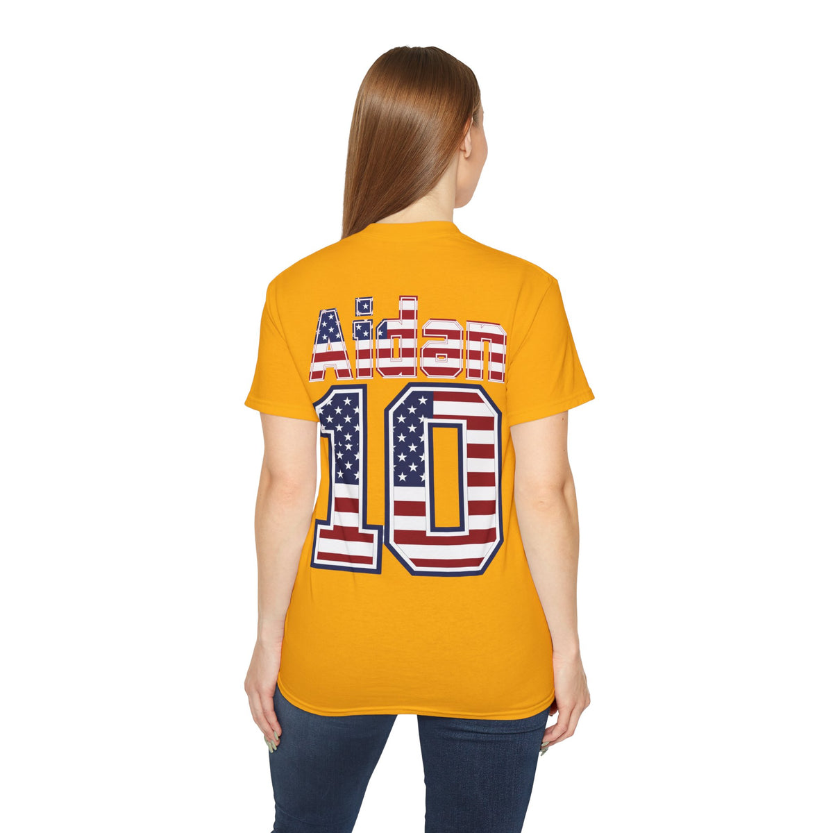 Aidan Morris Number 10 USA Flag Shirt for the BORO 'back print only'