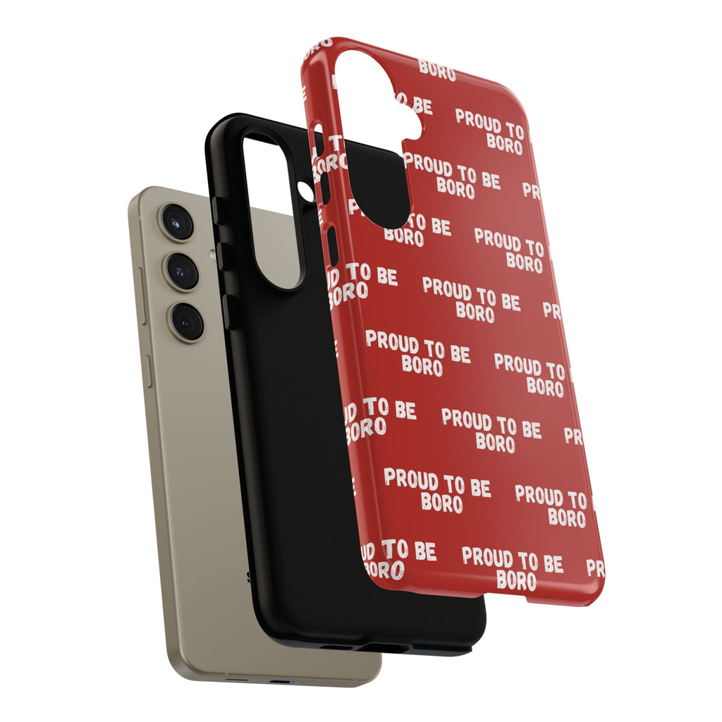 "PROUD TO BE BORO" Phone Case — Red Pattern Tough Case
