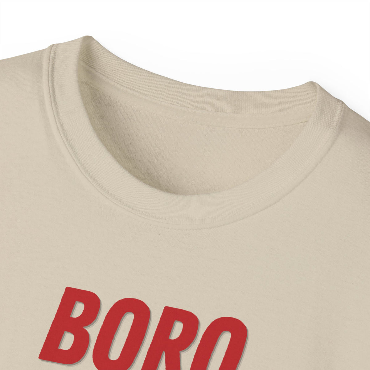 Boro Boro Boro Graphic Tee — Retro Red Logo Cotton T-Shirt