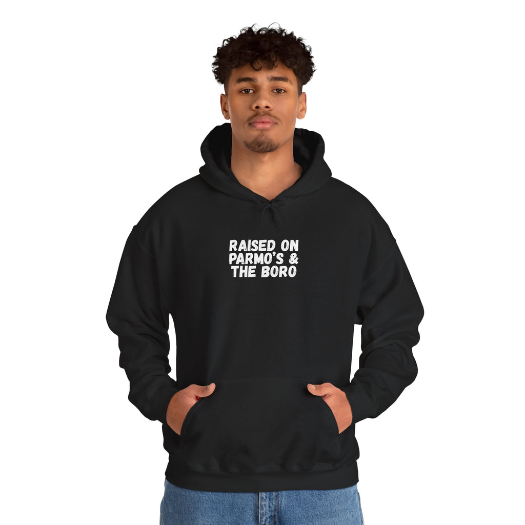 Raised on Parmo’s & The Boro Hoodie — #UTB BORO STYLE 'front print only'