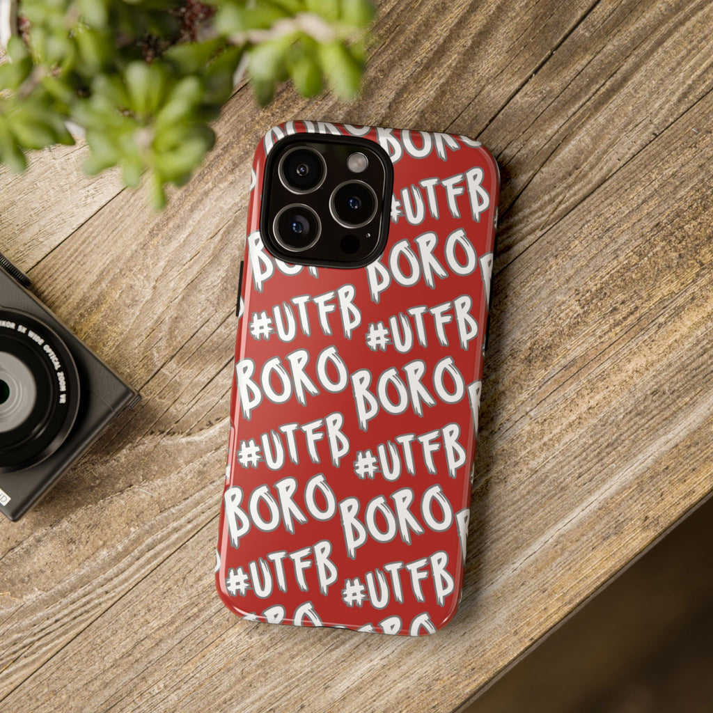 Phone Case — Red #UTFB BORO Pattern Protective Case