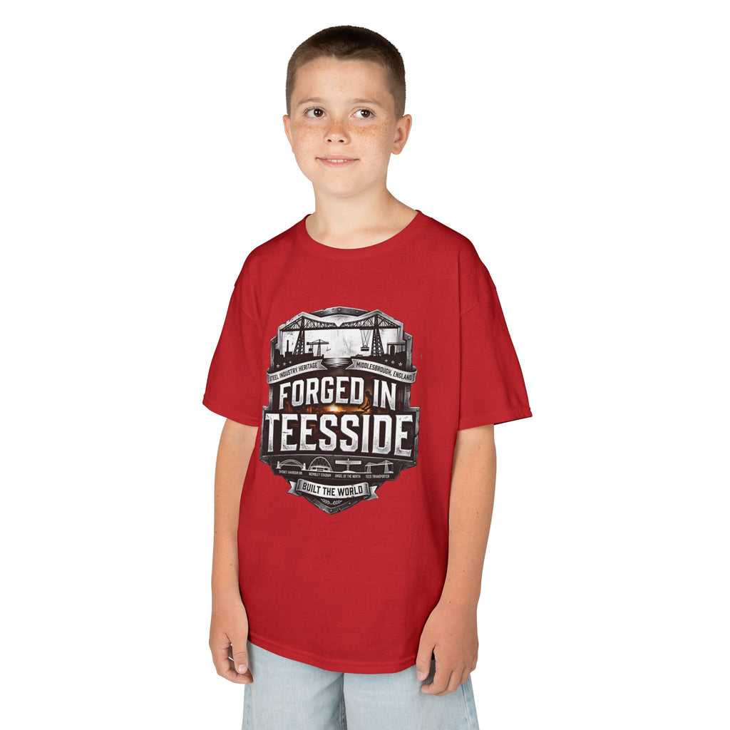 Kids Tee — "Forged in Teesside" BORO Industrial Shirt