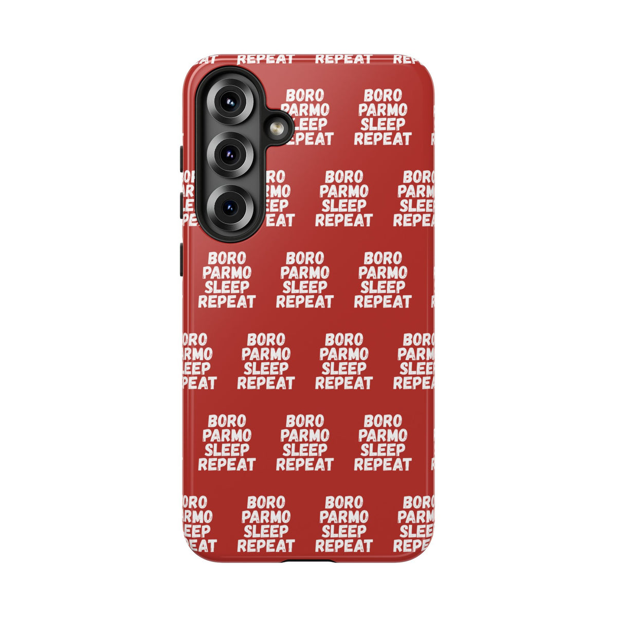 "BORO PARMO SLEEP REPEAT" Phone Case — Red Pattern Tough Case