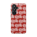 Riverside Roar Patterned Tough Case (White on Red) iPhone & Samsung