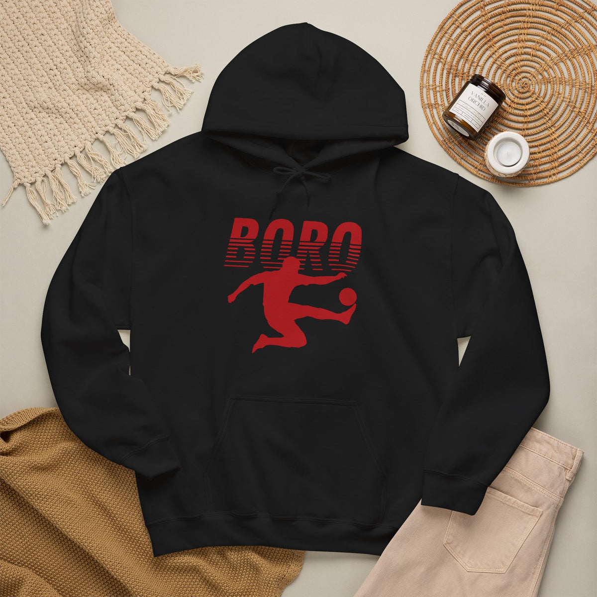 BORO Fade Player Hoodie 'front print' only.