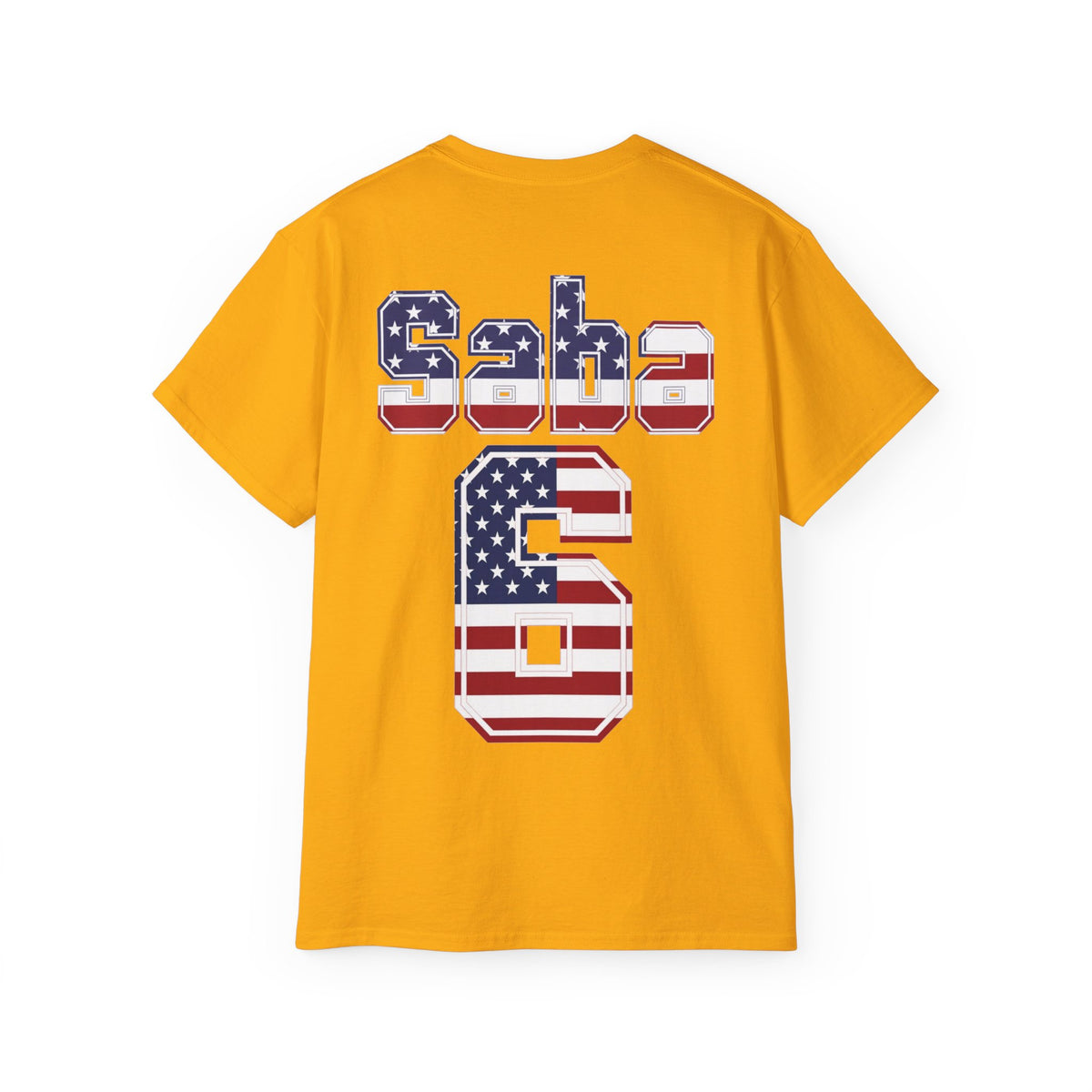 Sabastian Berhalter Number 6 USA Flag Shirt for the BORO 'back print only'