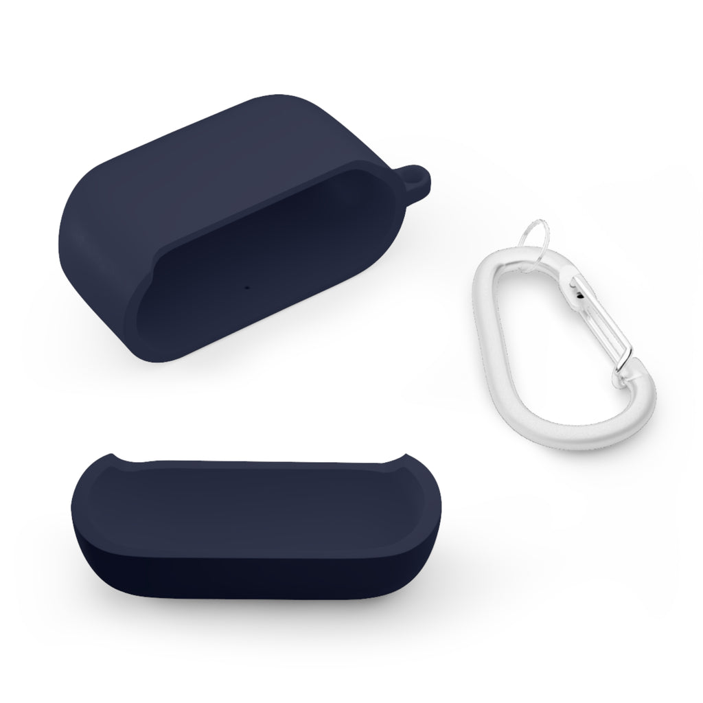 BORO Collegiate AirPods Case Cover — Black Silicone with Carabiner