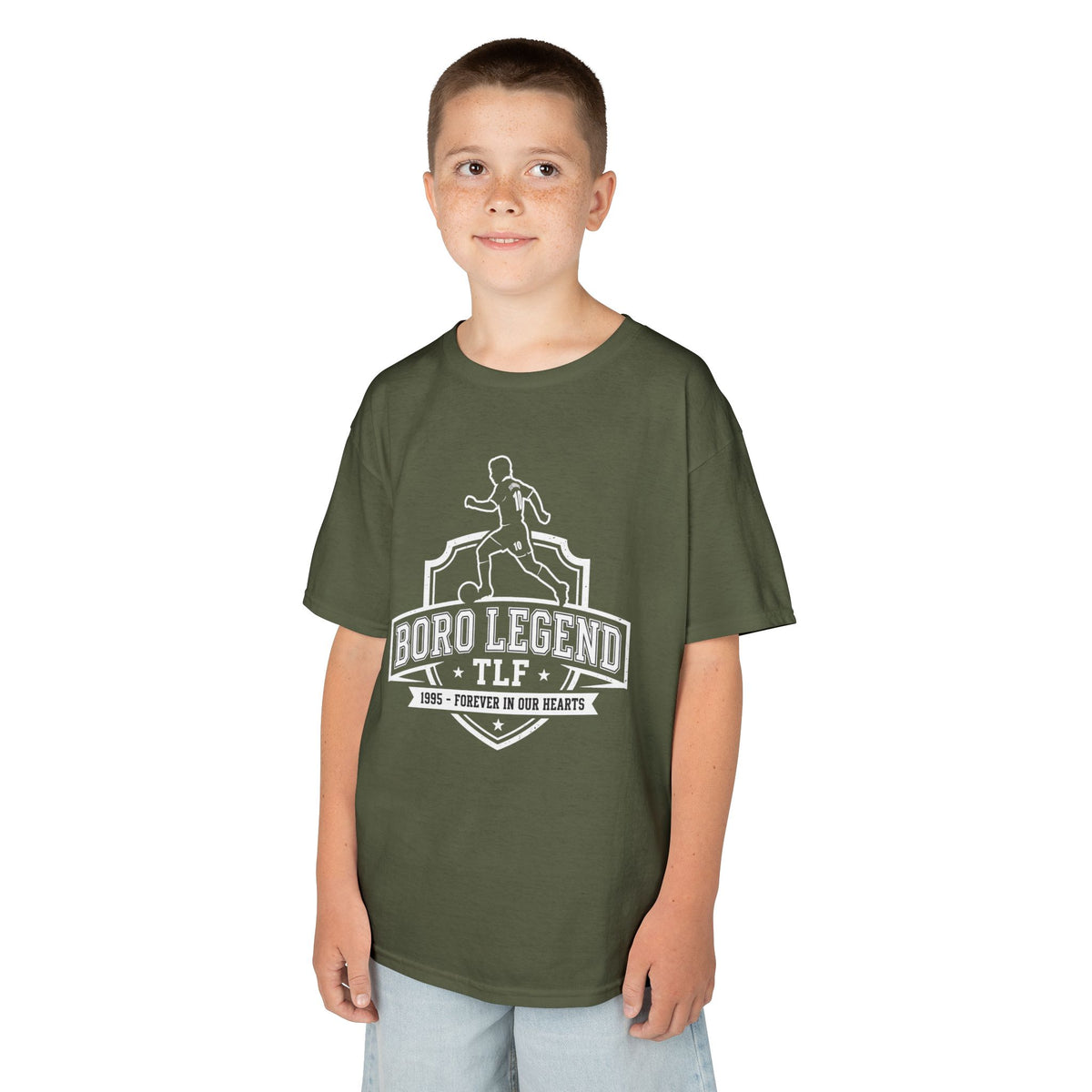 Kids Tee — Juninho Paulista “Boro Legend TLF” Football Shirt