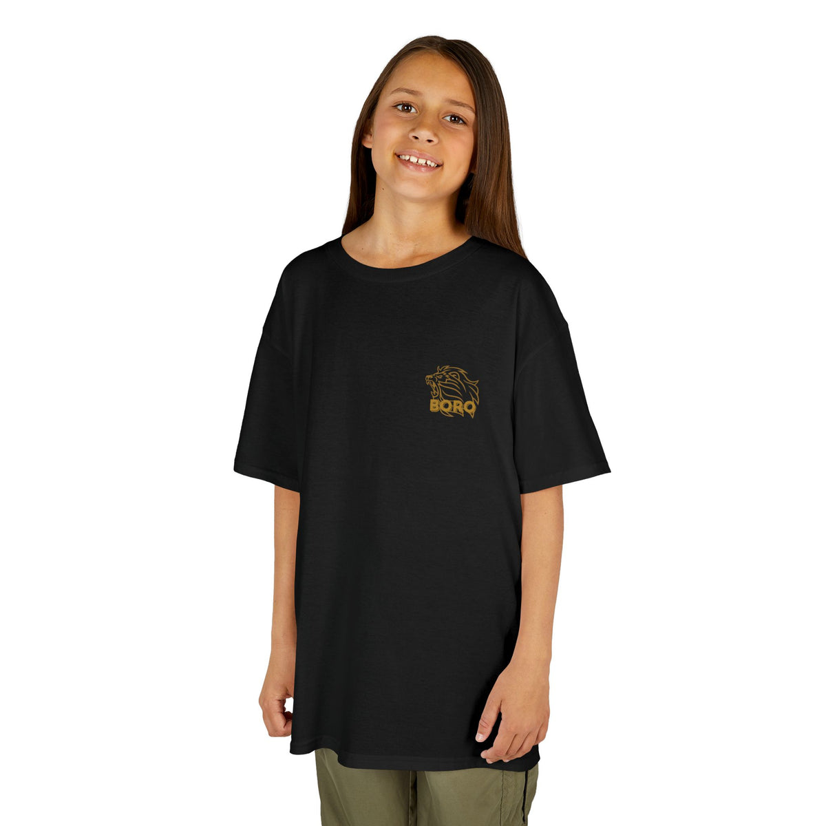 BORO Kids Tee — Cute Red ‘BORO’ Lion Chest Graphic