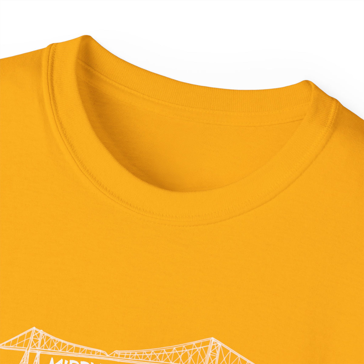 Transporter Bridge Sketch T‑Shirt — Minimalist Hand‑Drawn Middlesbrough Bridge Design