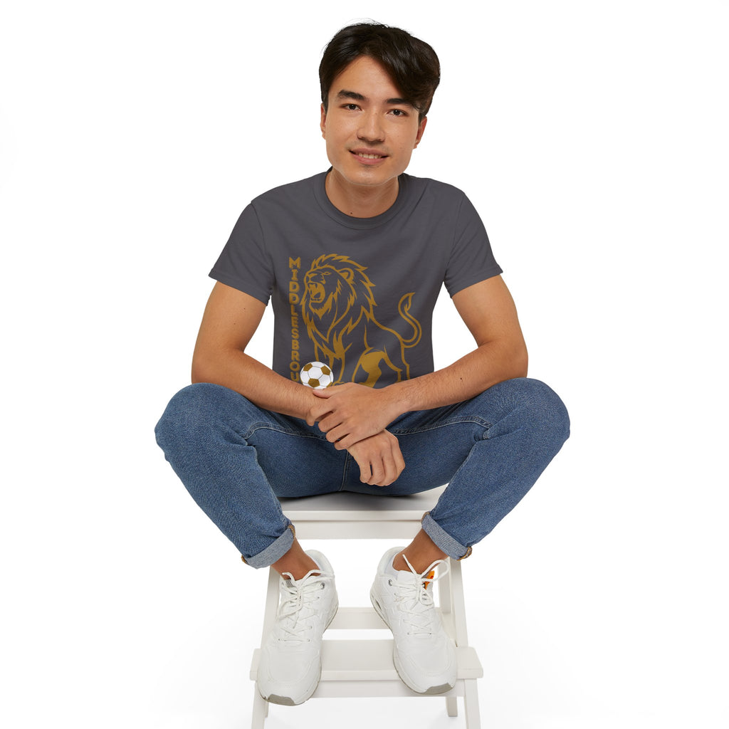 GOLD Middlesbrough 150 Years Lion Football T-Shirt