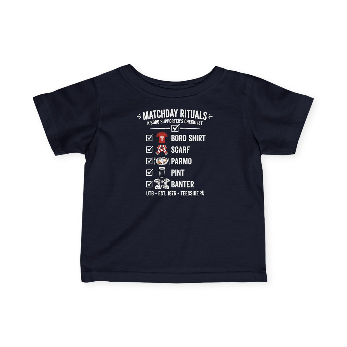 Infant Tee - Boro "Matchday Rituals" Football Baby Shirt