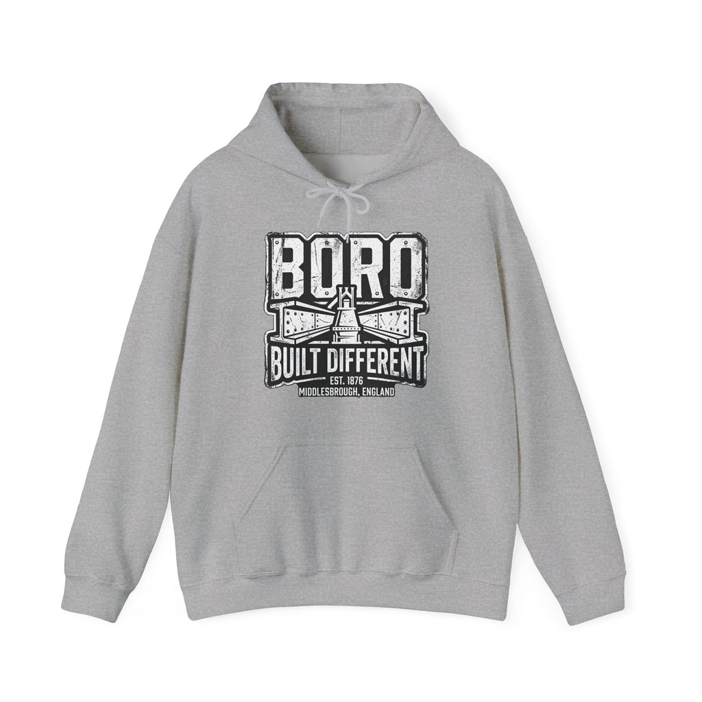 Boro Built Different Hoodie — Middlesbrough Proud Graphic Sweatshirt 'front print'