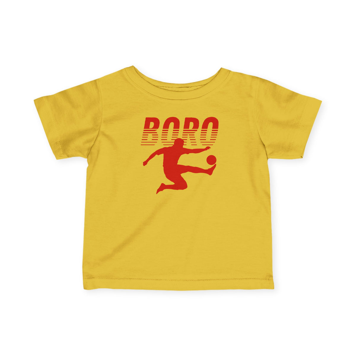 Infant Soccer Tee – 'Boro' Red Kicker Jersey for Baby