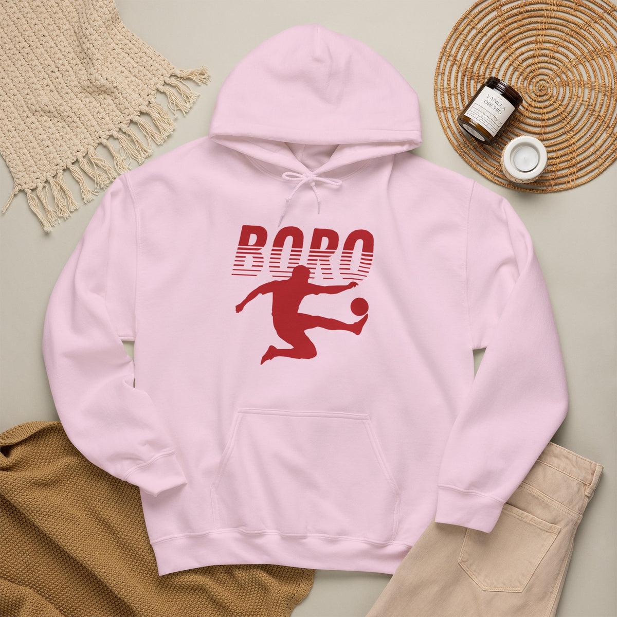 BORO Fade Player Hoodie 'front print' only.
