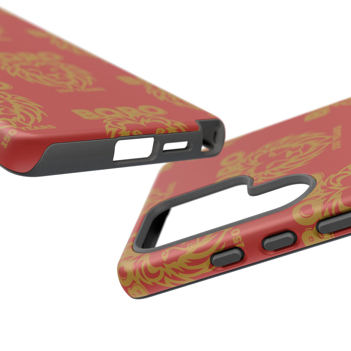 BORO Gold on red Lion Head Phone Case — Red 150 years Pattern Protective Case