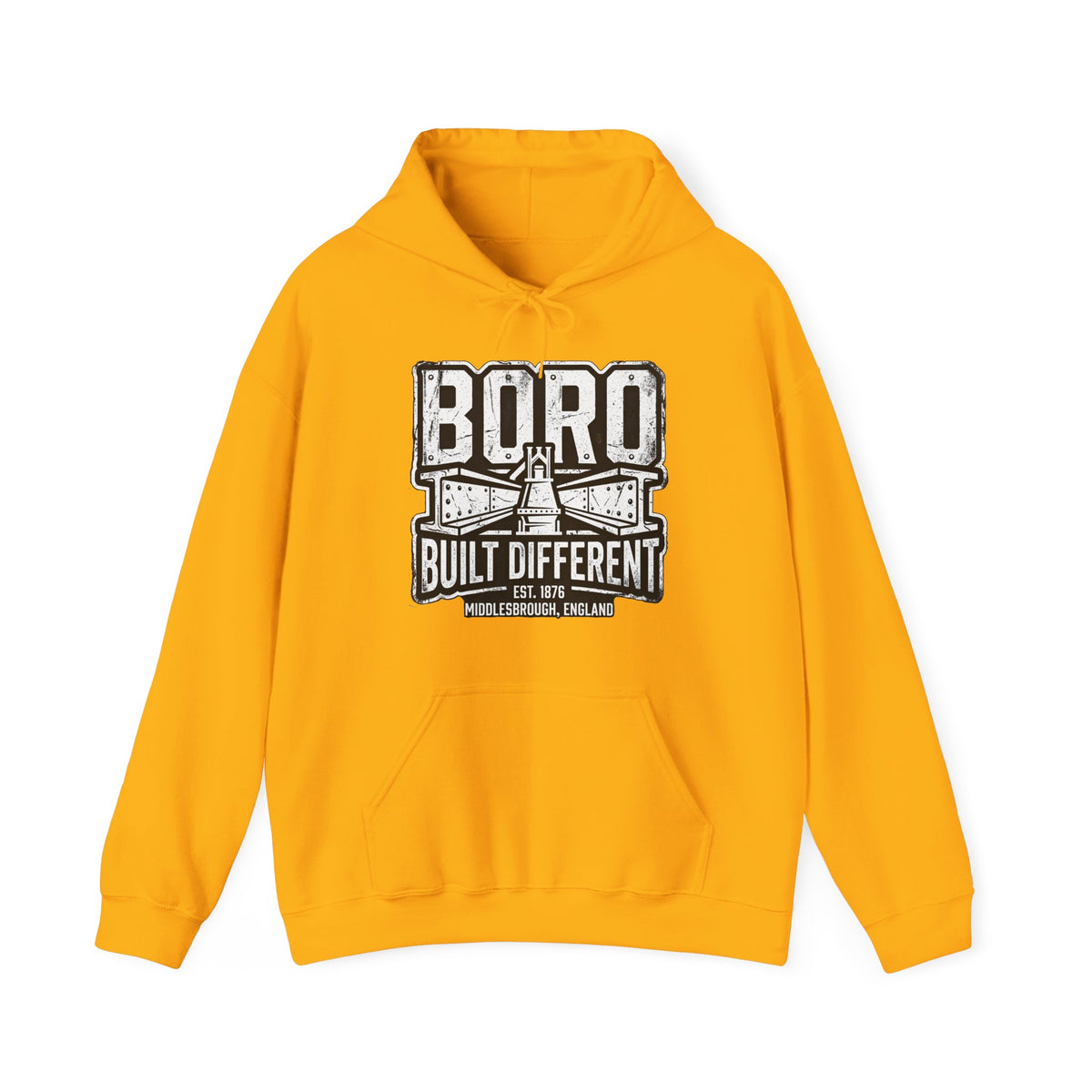 Boro Built Different Hoodie — Middlesbrough Proud Graphic Sweatshirt 'front print'
