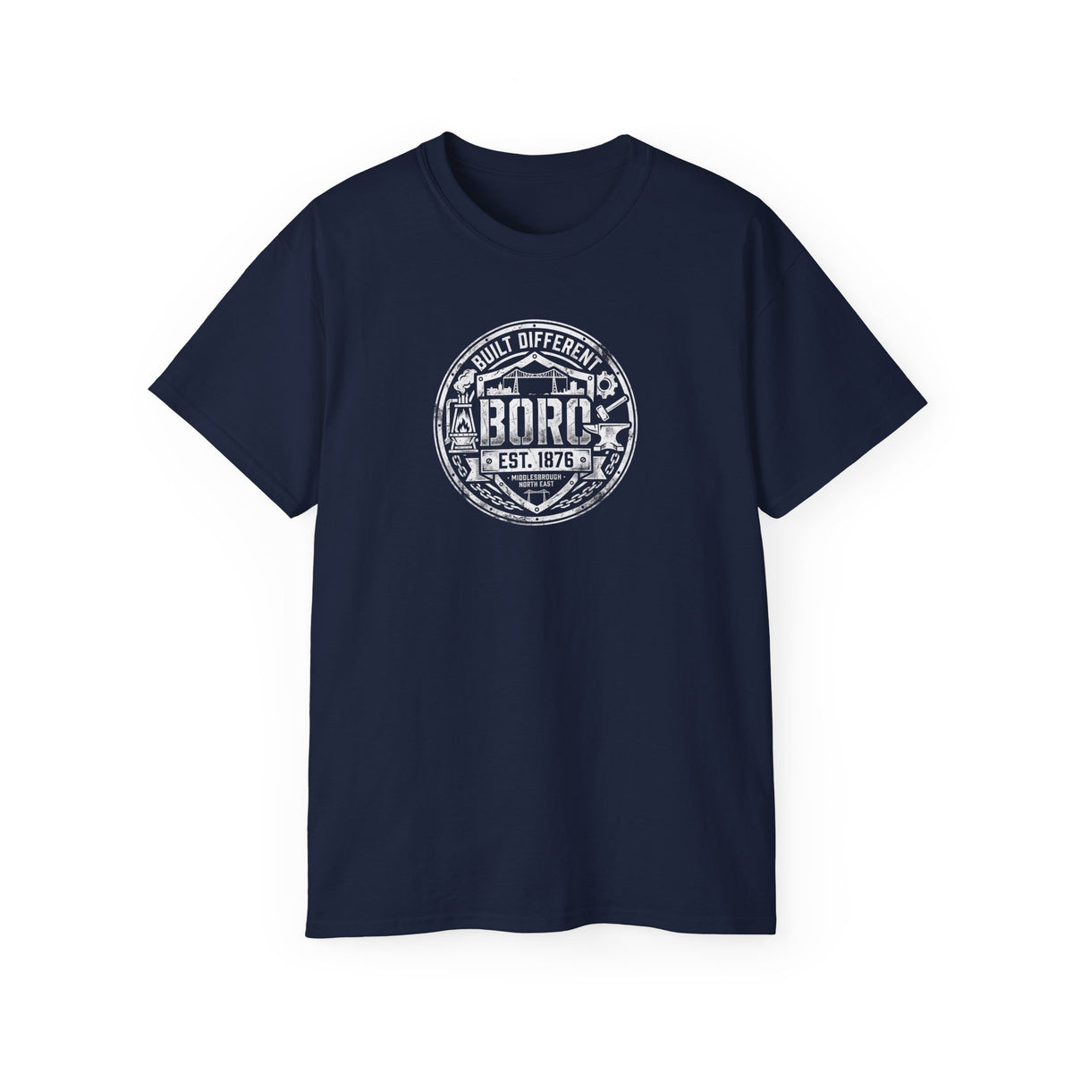 Boro Built Different Emblem T-Shirt — 'BORO Est. 1976' Boro Logo Tee