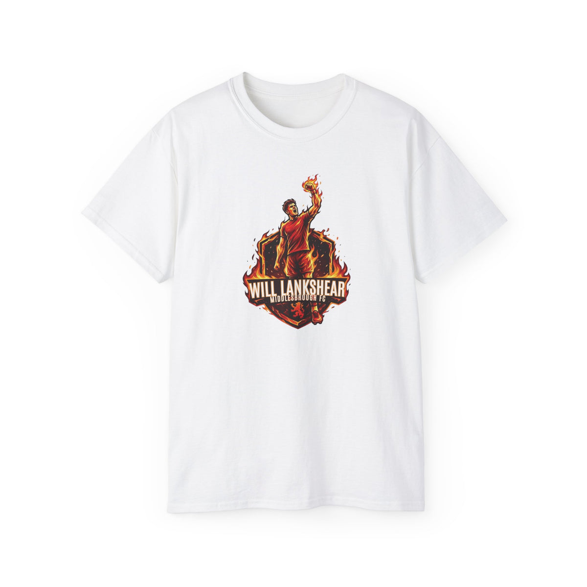 Adult T-Shirt — "Will Lankshear" On Fire Tee Boro, Middlesbroughfc