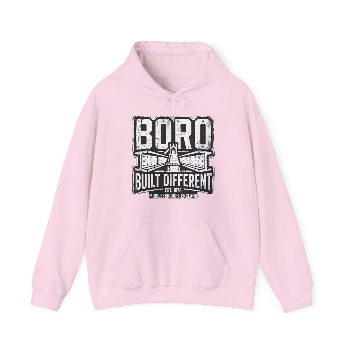 Boro Built Different Hoodie — Middlesbrough Proud Graphic Sweatshirt 'front print'