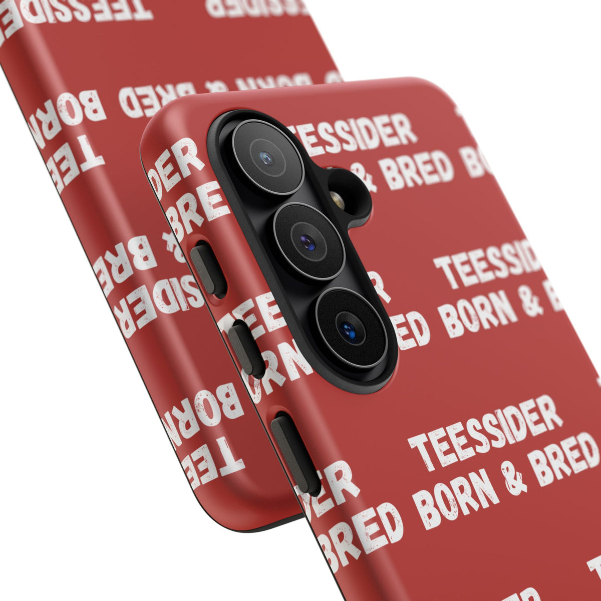 "TEESSIDE BORN & BRED" Phone Case — Red Pattern Tough Case
