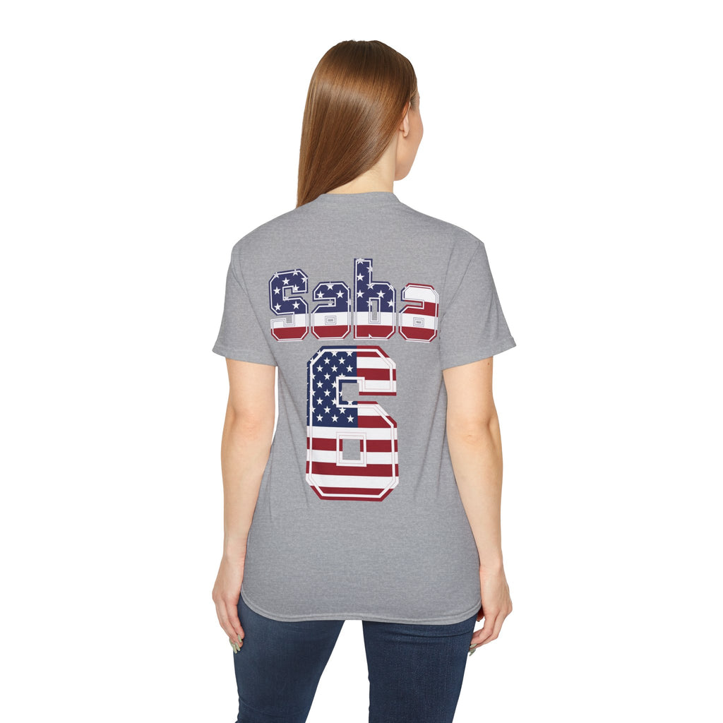 Sabastian Berhalter Number 6 USA Flag Shirt for the BORO 'back print only'