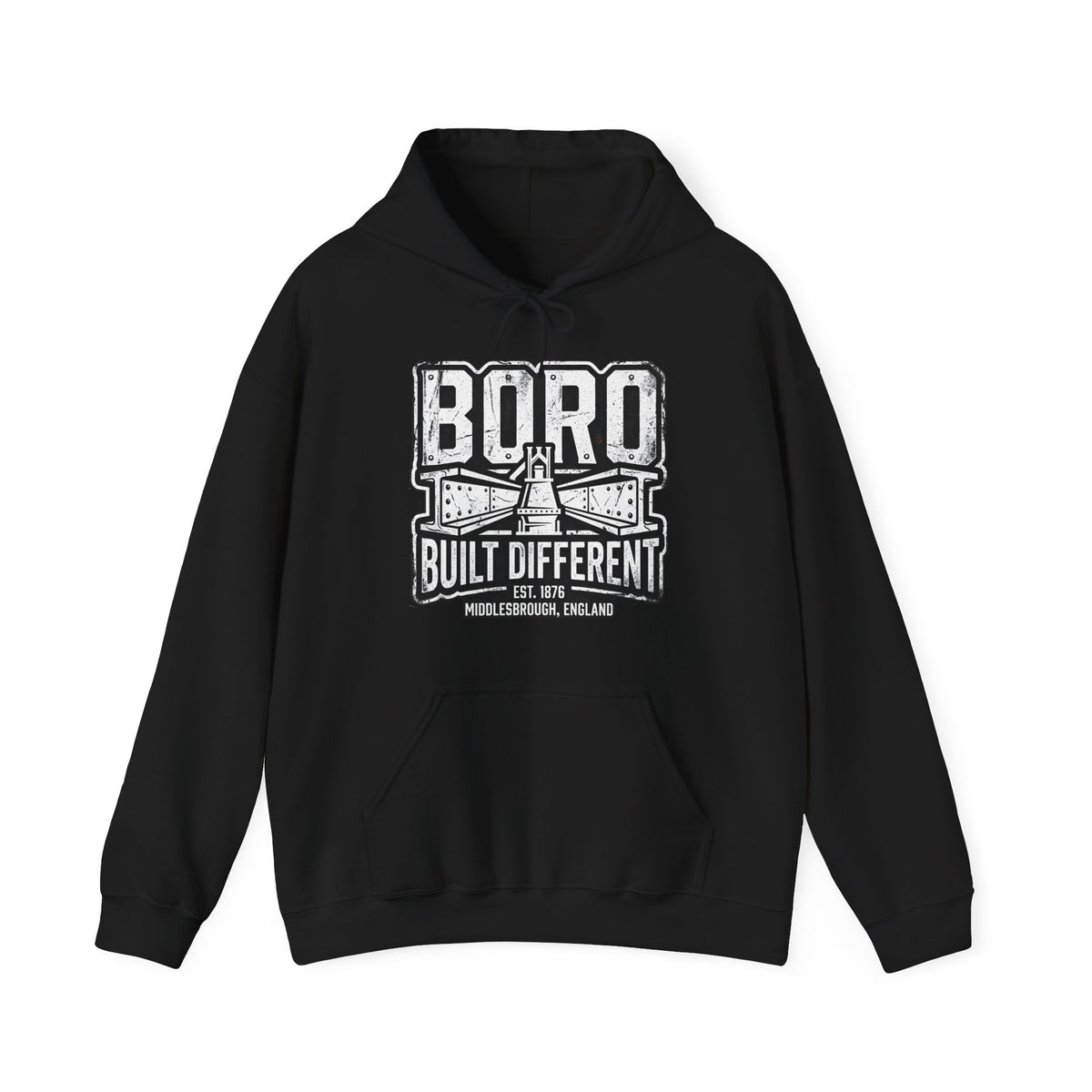 Boro Built Different Hoodie — Middlesbrough Proud Graphic Sweatshirt 'front print'