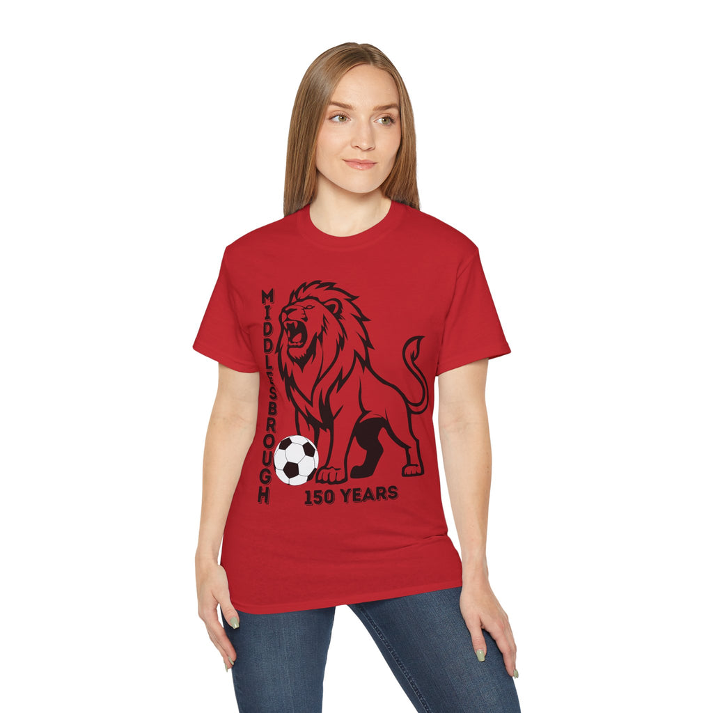 Black/Red Middlesbrough 150 Years Lion Football T-Shirt