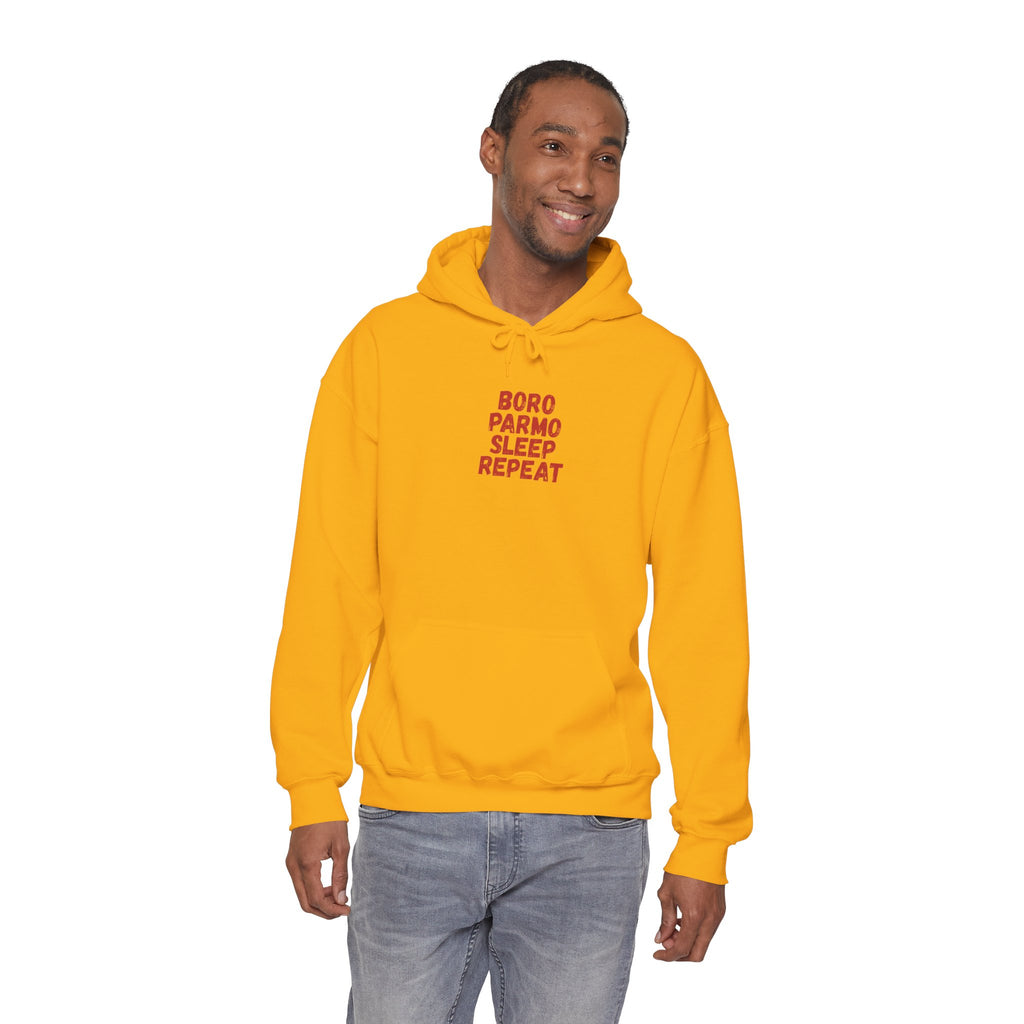 Boro Parmo Sleep Repeat Hoodie — #UTB BORO STYLE - 'front print'